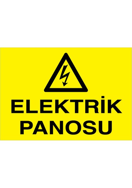 Elektrik Panosu Uyarı Tabelası - 70 x 100 Alüminyum Kompozit Panel - PAN14