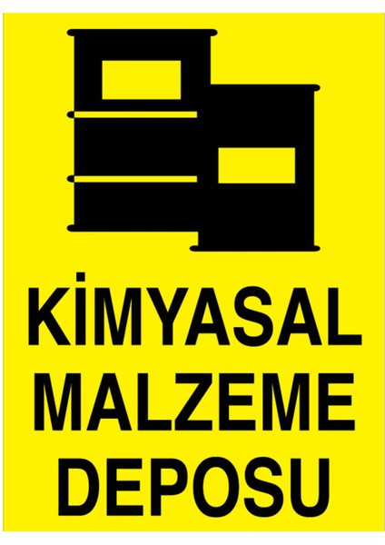 Kimsayasl Malzeme Deposu Uyarı Tabelası - 70 x 100 Alüminyum Kompozit Panel - Km4