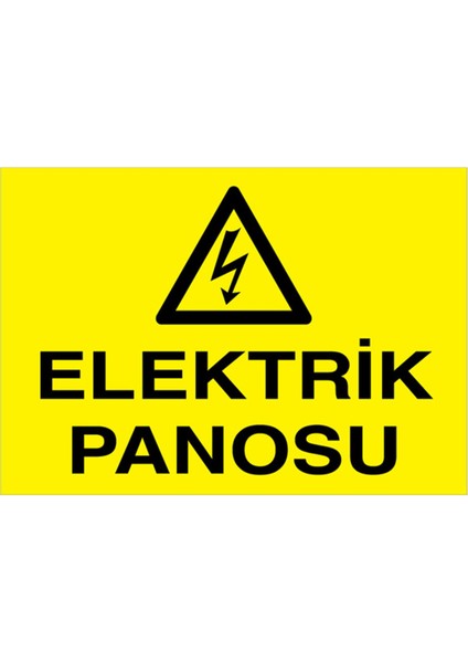Elektrik Panosu Uyarı Tabelası - 50 x 70 Foreks - PAN14