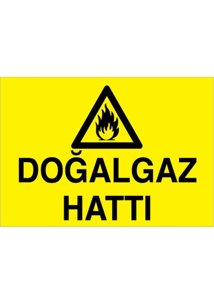 Doğalgaz Hattı Uyarı Tabelası - 50 x 70 Foreks - DG35