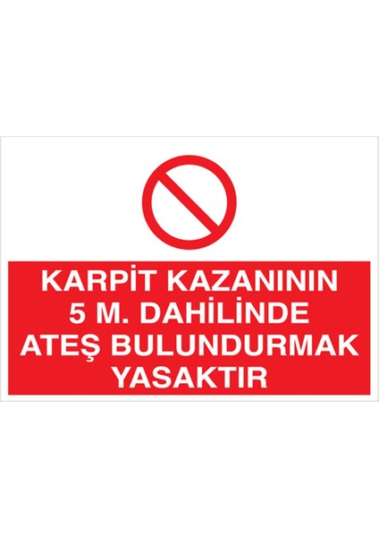 Karpit Kazanının Uyarı Tabelası - 50 x 70 Alüminyum Kompozit Panel - Kay9