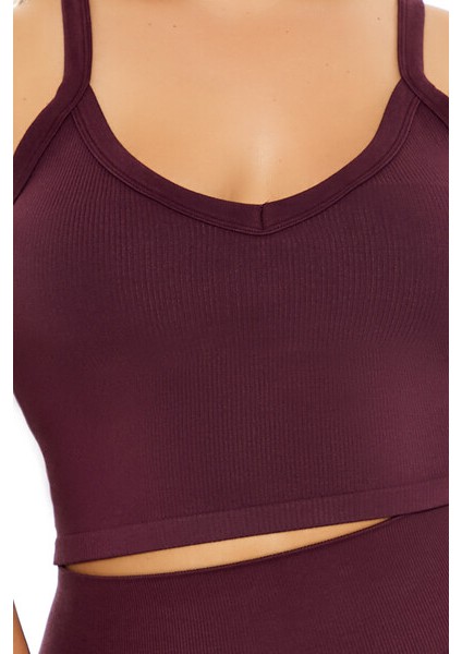 Plus Size Dikişsiz Crop Atlet