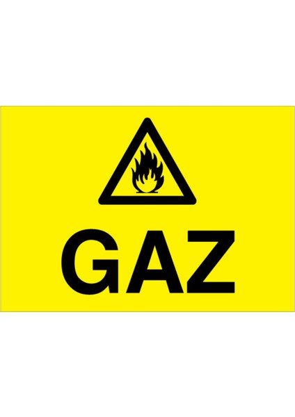 Gaz Uyarı Tabelası - 70 x 100 Alüminyum Kompozit Panel - DG15
