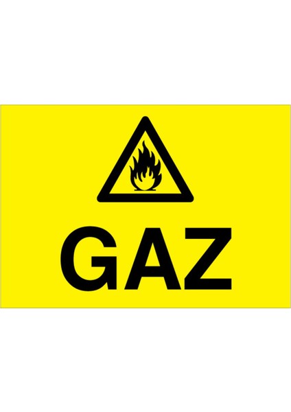Gaz Uyarı Tabelası - 20 x 30 Alüminyum Kompozit Panel - DG15