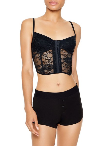 Transparan Dantel Bralet