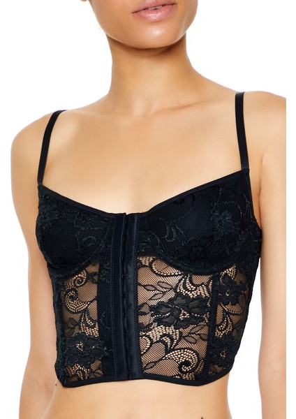 Transparan Dantel Bralet