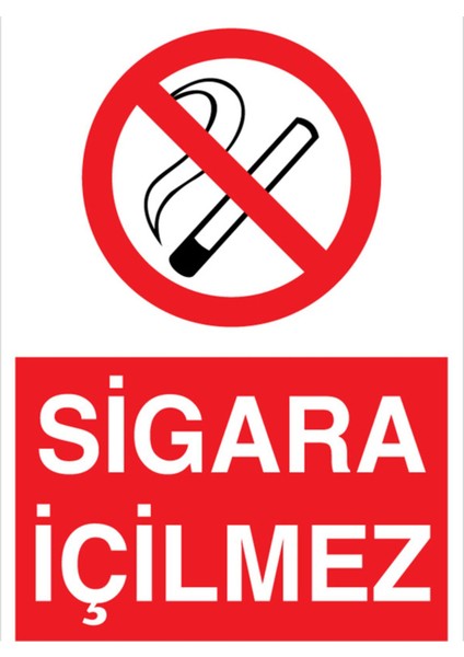 Sigara İçilmez Uyarı Tabelası - 50 x 70 Foreks - SİG34