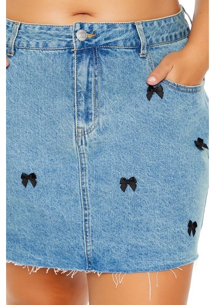 Denim Mini Etek
