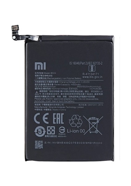 Xiaomi Redmi Note 9 - Bn 54 - Uyumlu Batarya Pil Sıfır Orijinal