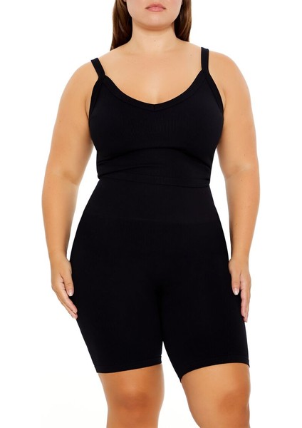 Plus Size Dikişsiz Crop Atlet