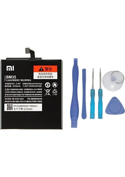 Xiaomi Mi 4c - BM35- Uyumlu Batarya Pil Sıfır Orijinal + Tamir Seti