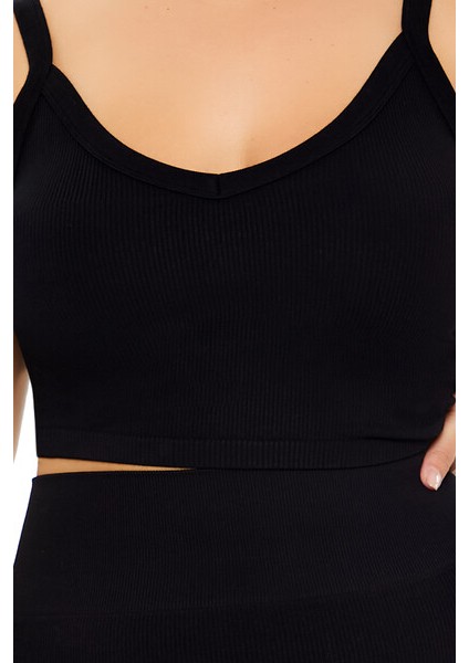 Plus Size Dikişsiz Crop Atlet