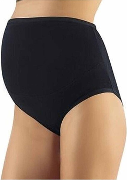 Pamuklu Hamile Likralı Bato Külot Siyah - 3324A