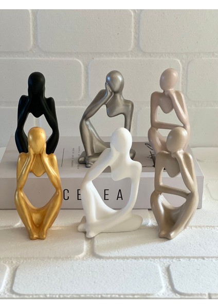 Soyut Düşünür Heykel Set 3 Adet fiyatları