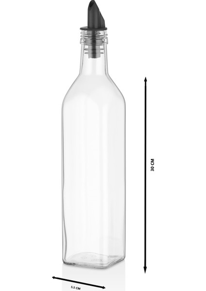 2 Li Yağdanlık Seti 500 ml , Ahşap Stantlı Yağlık Sirkelik