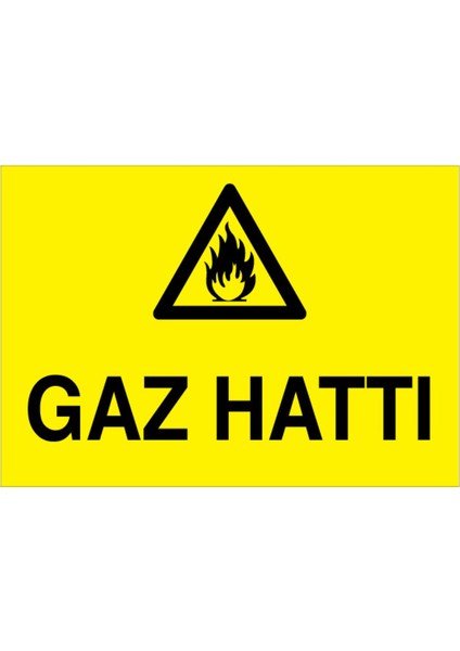 Gaz Hattı Uyarı Tabelası - 20 x 30 Foreks - DG14