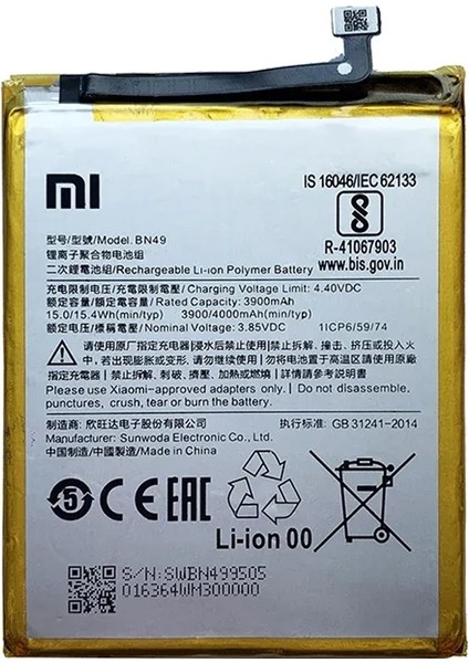 Xiaomi Redmi 7A - Bn 46 - Uyumlu Batarya Pil Sıfır Orijinal