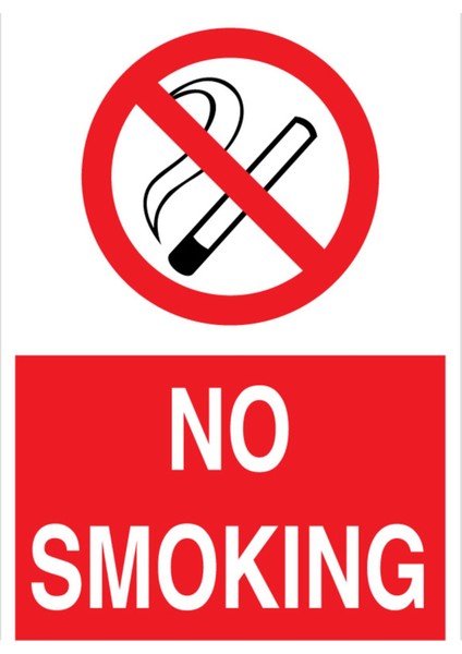 No Smoking Uyarı Tabelası - 20 x 30 Foreks - SİG31