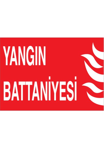 Yangın Battaniyesi Uyarı Tabelası - 35 x 50 Foreks - Y5