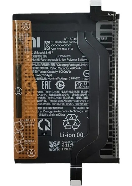 Xiaomi Poco X3 Gt - Bm 57 - Uyumlu Batarya Pil Sıfır Orijinal