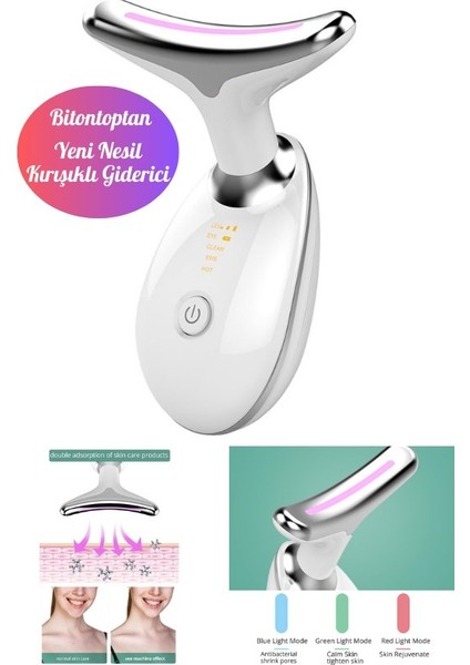 Yeni Nesil Boyun ve Yüz Ems Güzellik Cihazı - Gıdı, Sarkma, Yüz Kırışık Giderici