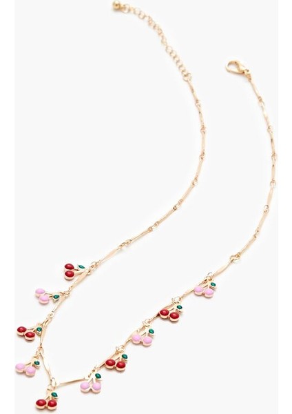 Kirazlı Charm Kolye