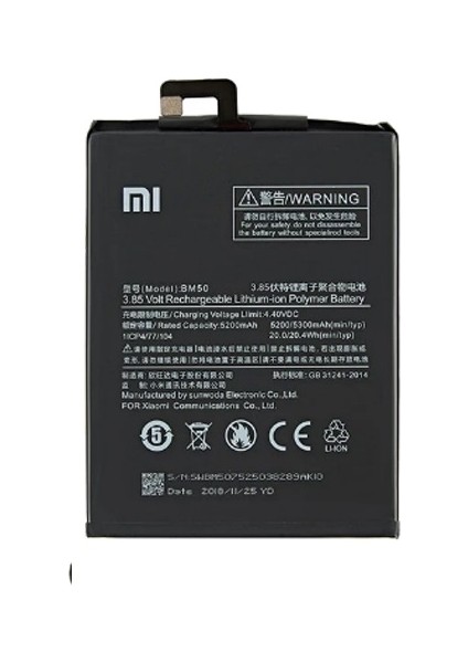Xiaomi Mi Max 2 - Bm 50 - Uyumlu Batarya Pil Sıfır Orijinal