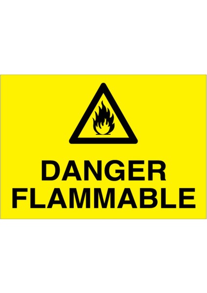 Danger Flammable Uyarı Tabelası - 35 x 50 Foreks - Il5