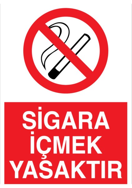 Sigara İçmek Yasaktır Uyarı Tabelası - 70 x 100 Foreks - SİG35