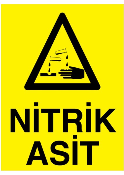 Nıtrık Asit Uyarı Tabelası - 20 x 30 Foreks - KM15