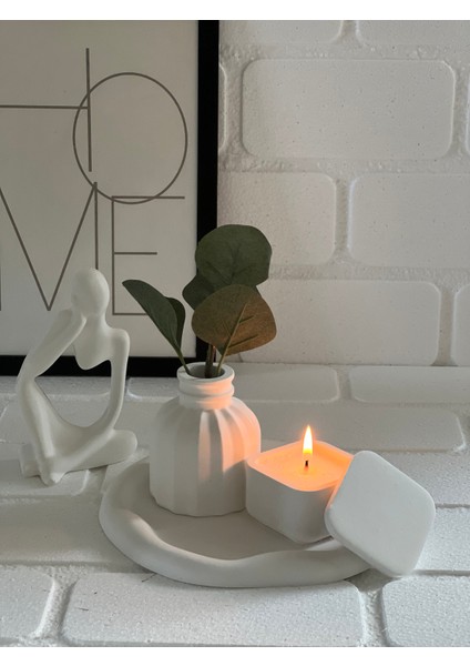 Bohem Set Sunumluk Vazo ve Mumluk