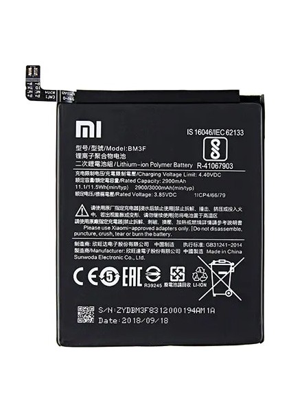 Xiaomi Mi 8 Pro - Bm 3f - Uyumlu Batarya Pil Sıfır Orijinal