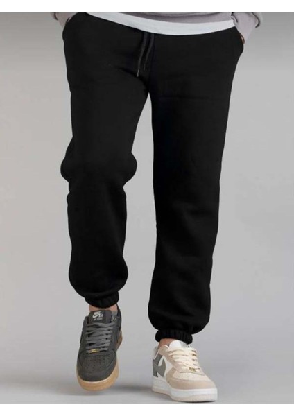 Erkek 3 Iplik Şardonlu Eşofman Alt Jogger Oversize