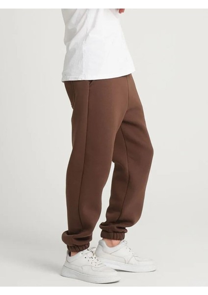 Erkek 3 Iplik Şardonlu Eşofman Alt Jogger Oversize