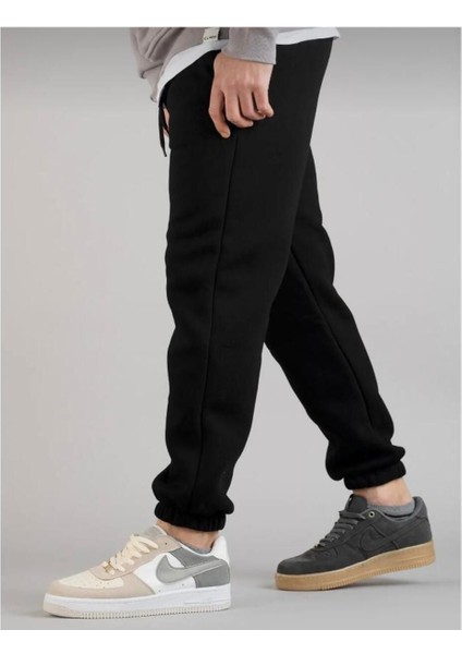 Erkek 3 Iplik Şardonlu Eşofman Alt Jogger Oversize