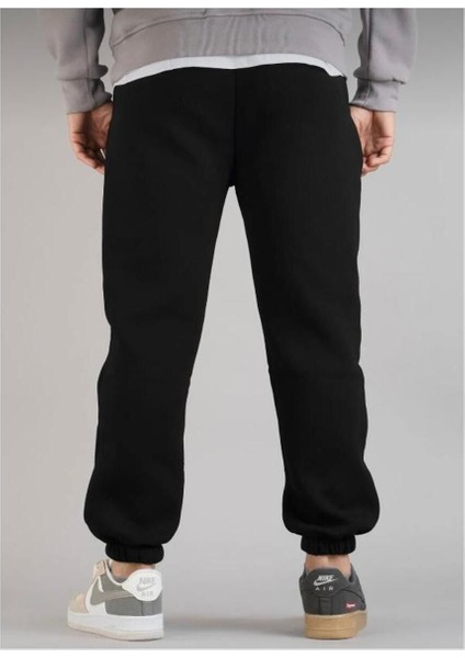 Erkek 3 Iplik Şardonlu Eşofman Alt Jogger Oversize