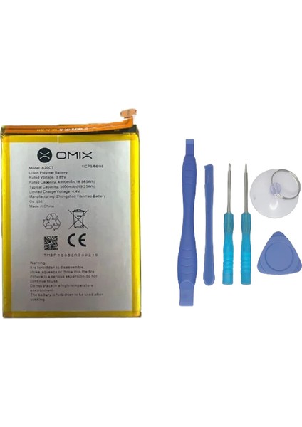 Omix 500 Uyumlu Batarya Pil Sıfır Orijinal + Tamir Seti