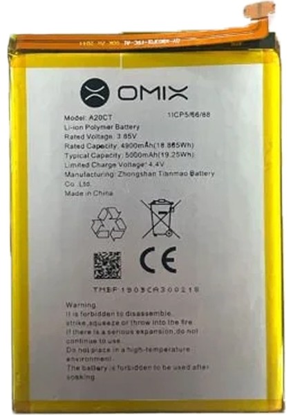 Omix 400 Uyumlu Batarya Pil Sıfır Orijinal