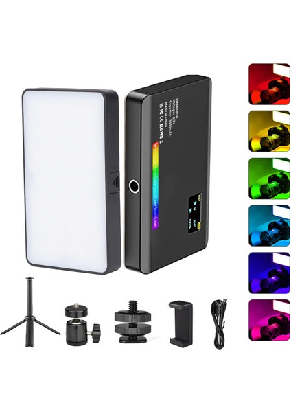 Video Fotoğraf Dolgu Işığı 9000K LCD Ekran RGB-CL120 LED 20 Efekt Dslr Vlog Canlı Yayın
