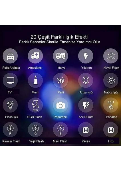 Video Fotoğraf Dolgu Işığı 9000K LCD Ekran RGB-CL120 LED 20 Efekt Dslr Vlog Canlı Yayın