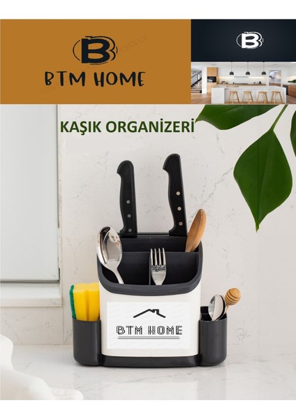 Tezgah Üstü Organizer Kaşıklık , Kepçe , Kaşık , Bıçak Organizeri