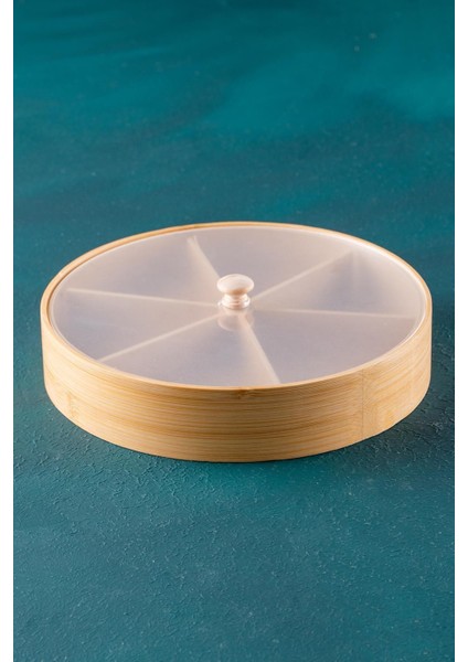 6 Bölmeli Bambu Çerezlik - Şekerlik Saklama ve Sunum Kutusu fiyatları