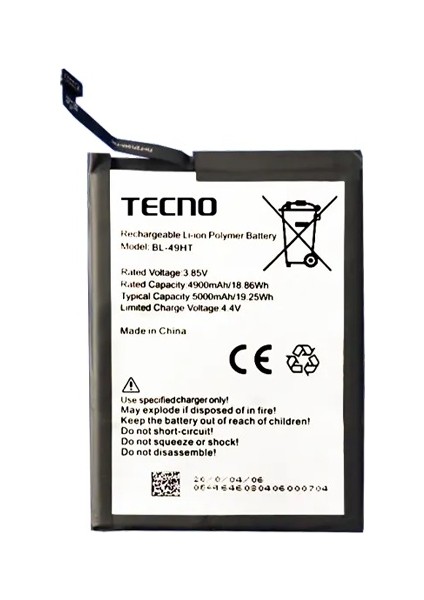 Tecno Camon 16 Uyumlu Batarya Pil Sıfır Orijinal