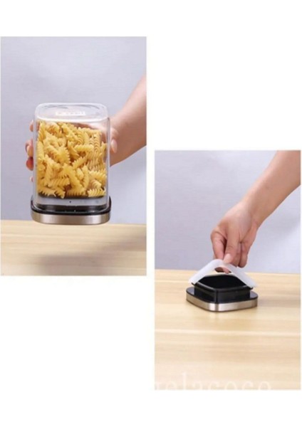 Kare Cam Kavanoz Erzak Saklama Kabı Vakum Kapaklı Borosilikat Cam Kavanoz Saklama Kabı 1 Adet modelleri