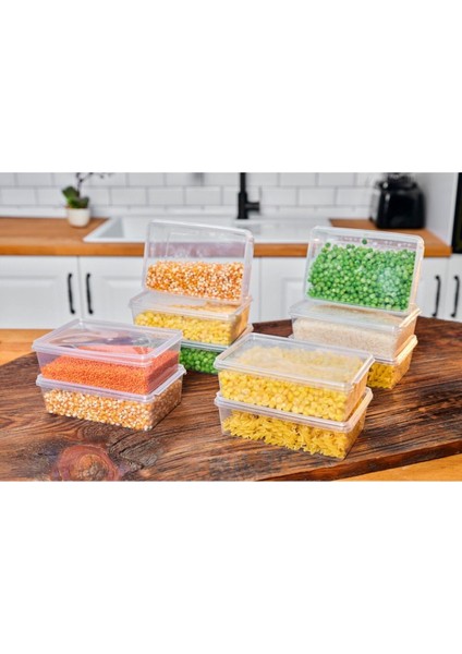 Saklama Kabı 10 Adet Kendinden Kapaklı Kilitli,dondurucu,gıdaya Uygun Set modelleri
