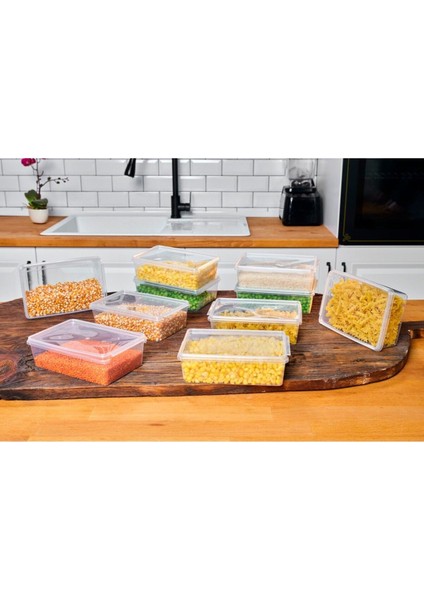 Saklama Kabı 10 Adet Kendinden Kapaklı Kilitli,dondurucu,gıdaya Uygun Set indirimleri