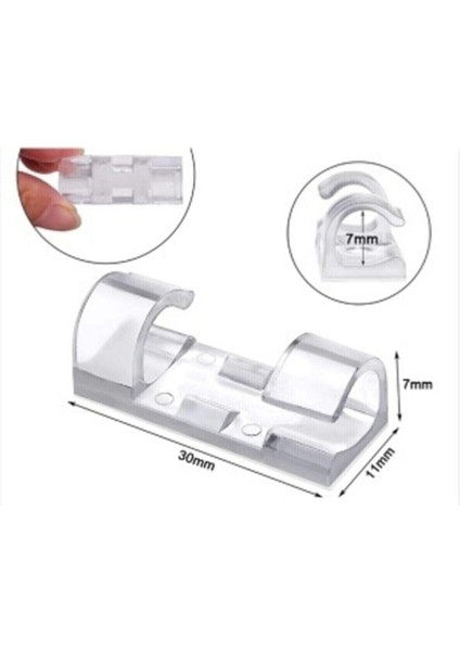 Kablo Sabitleyici Klipsler 20 Adet Kablo Düzenleyici Duvar Fayans Cam Kablo Tutucu Yapışkanlı Klips modelleri