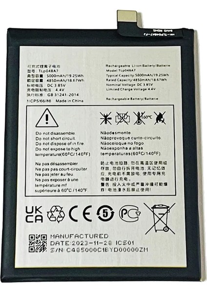 Tcl 20SE Uyumlu Batarya Pil Sıfır Orijinal