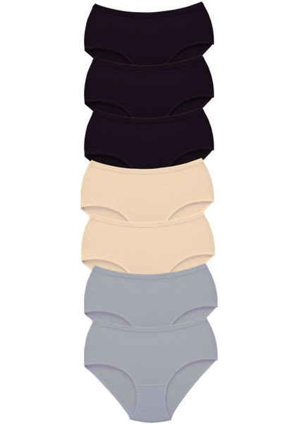 7 Adet Kadın Yüksek Bel Bato Kalın Lastik Külot S14