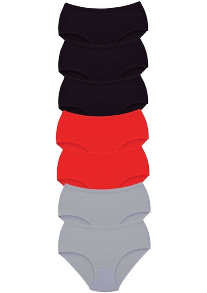 7 Adet Kadın Yüksek Bel Bato Kalın Lastik Külot S12